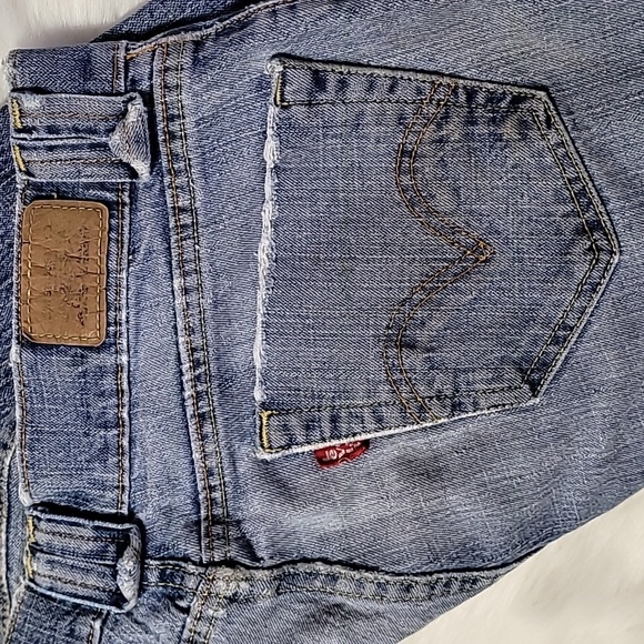 SOLD! Vintage Levi's 504 Slouch Flare Super Distressed/Destroyed Jeans - Picture 4 of 12